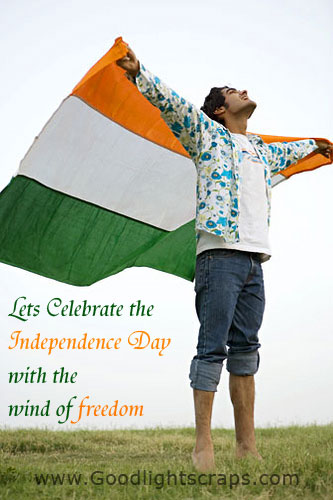 Indian independence day scraps graphics for orkut