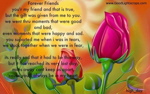 friends forever poems. friends forever poems