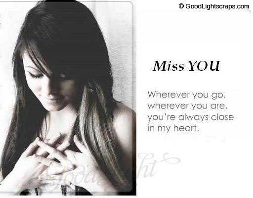 Orkut Myspace Miss You Scraps, Graphics and Comments