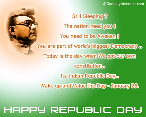 Republic Day the 26th January scraps, greetings, wishes for orkut