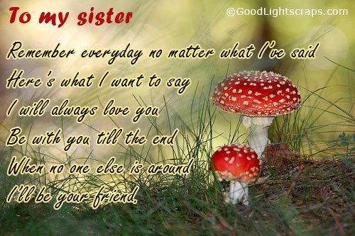 Sisters Quotes, Scraps, Images for Orkut, Myspace, hi5