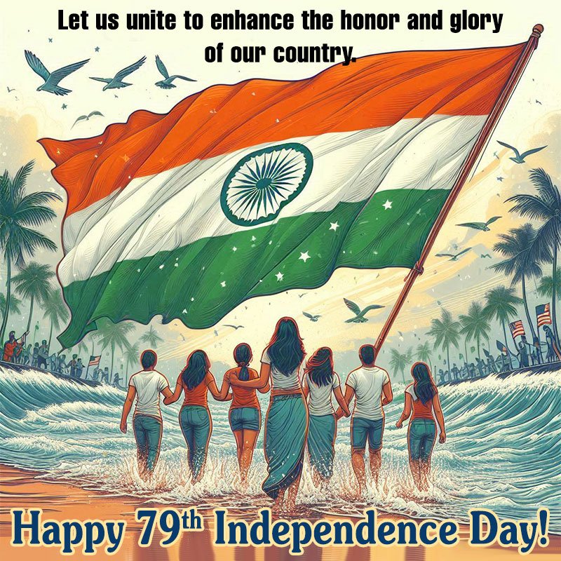 Let us unite to enhance the honor and glory of our country. Happy 79th Independence Day!