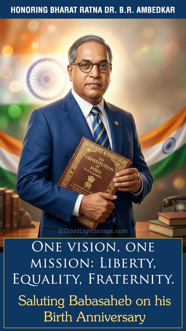 HONORING BHARAT RATNA DR. Bhimrao Ramji Ambedkar - status image for whatsapp, mobile wallpaper