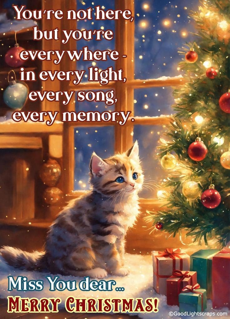 You’re not here, but you’re everywhere. Miss You dear... Merry Christmas!