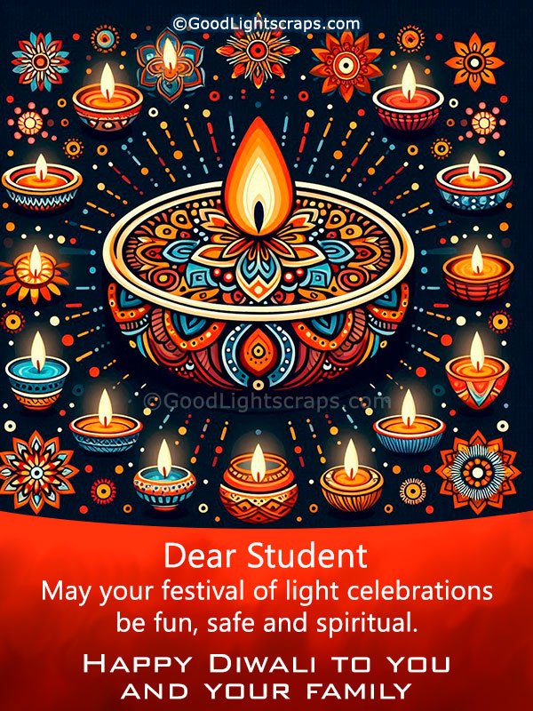 Diwali greetings, wishes from school to students