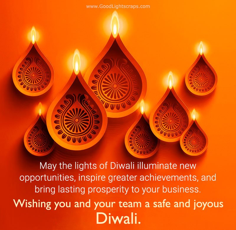 Corporate Diwali Wish to business clients and their team wishing safe and joyous Diwali. 