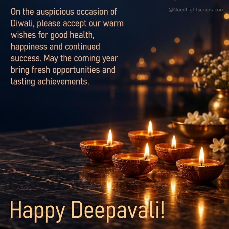 Warm Diwali wish for good health, happiness and continued success to Boss/seo/manager.