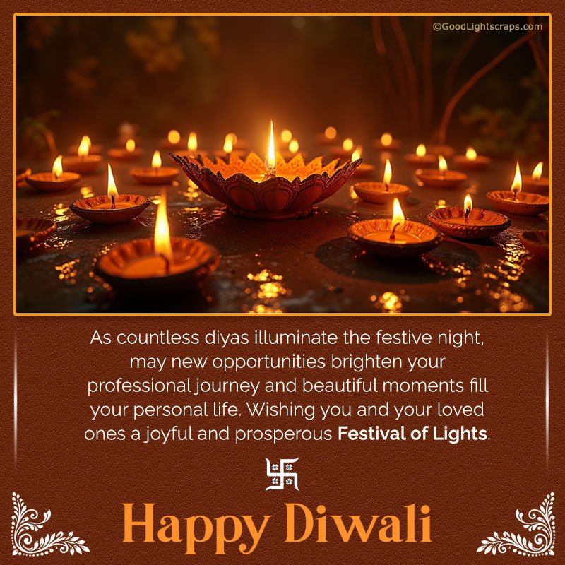 Creative Deepavali Image wishing new opportunities and beautiful moments to colleagues and coworkers