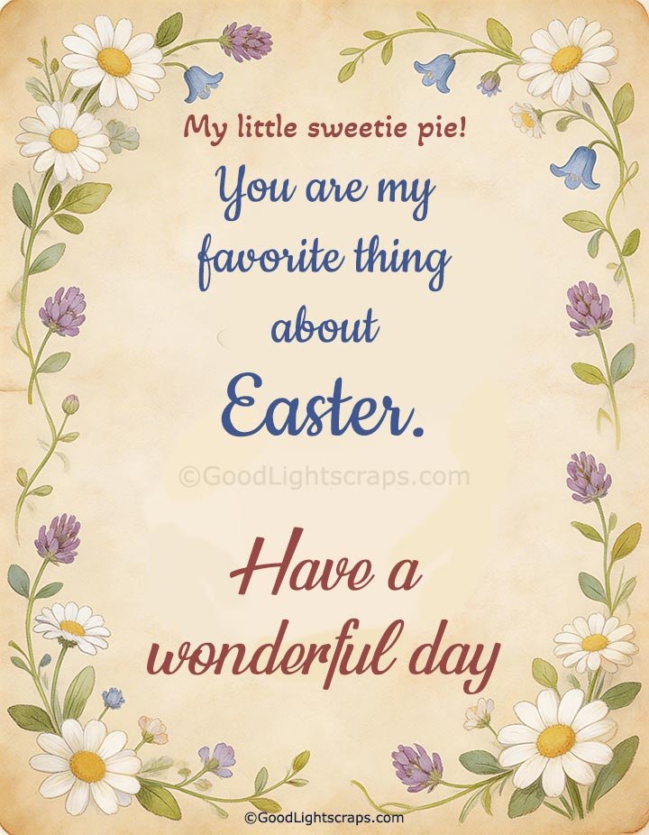 An Easter wish card for granddaughter - featuring a cute bunny holding lots of easter eggs in a basket