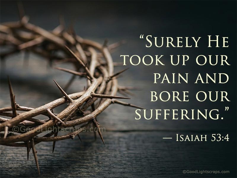 A Photo of Crown made of thorns with Good Friday Bible Verse