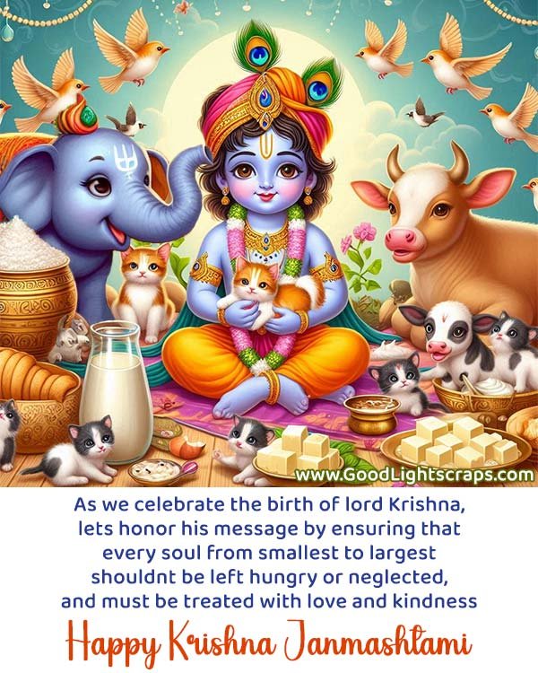 Krishna Janmashtami Images with messages in bangla