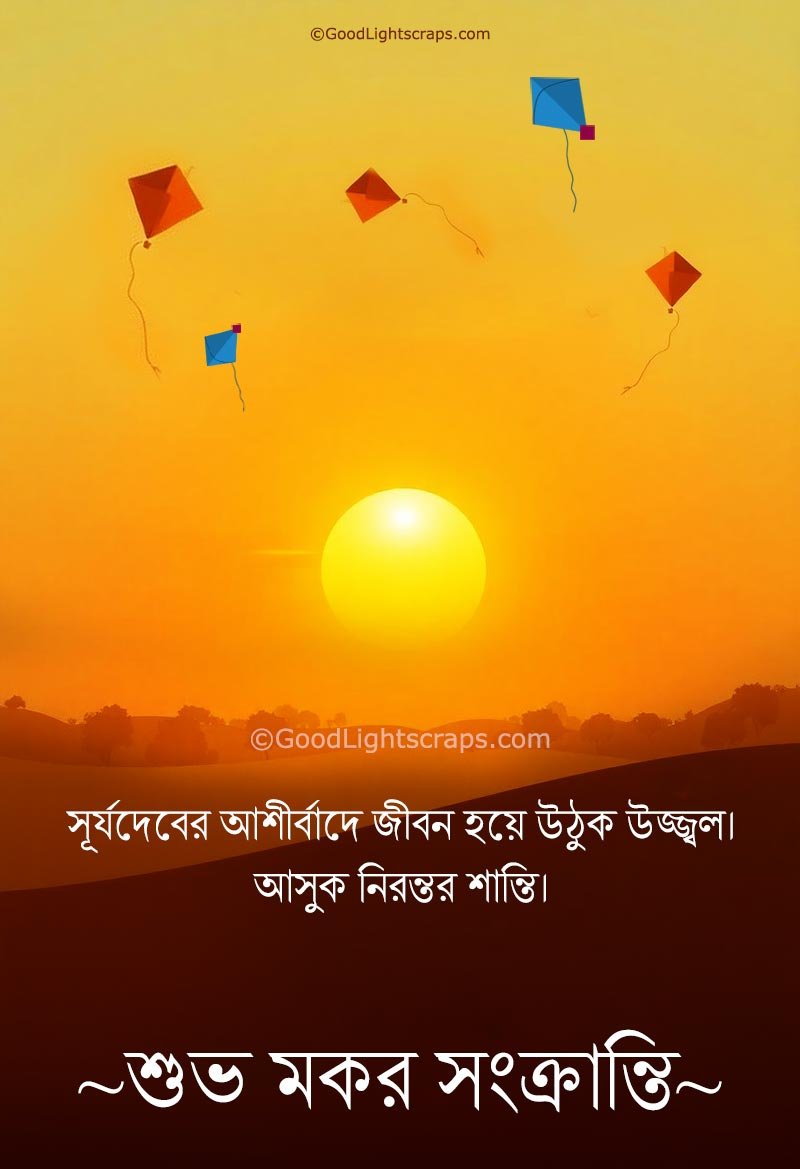 সূর্যদেবের আশীর্বাদে জীবন হয়ে উঠুক উজ্জ্বল। আসুক নিরন্তর শান্তি। শুভ মকর সংক্রান্তি