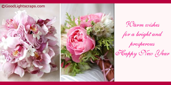 New Year Flower Scraps, Graphics, Comments for Orkut, Myspace, Facebook