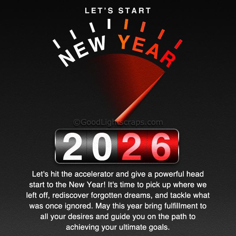 Let's hit the accelerator and give a powerful head start to the New Year!