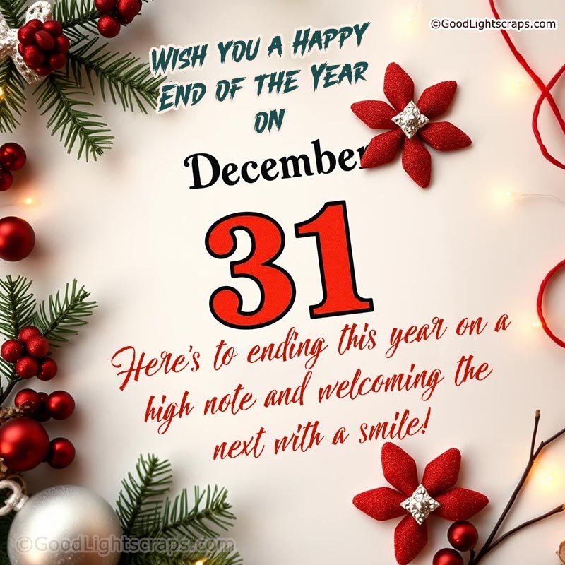 Wish you a Happy End of the Year on December 31