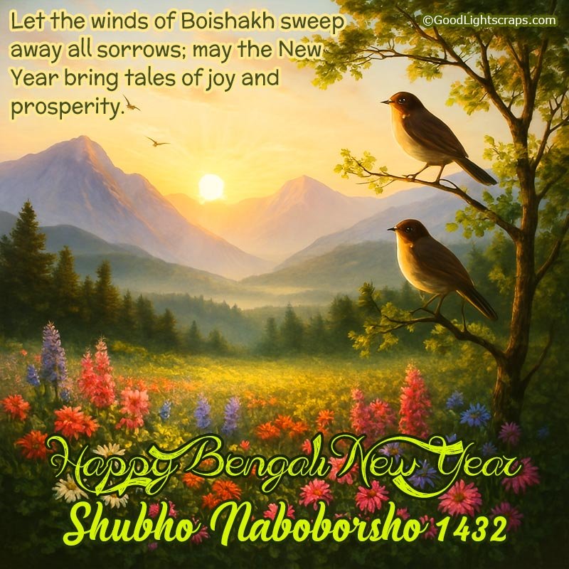 Let the winds of Boishakh sweep away all sorrows; may the New Year bring tales of joy and prosperity. Shubho Naboborsho 1432.