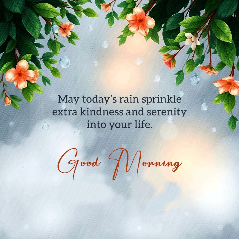 May today’s rain sprinkle extra kindness and serenity into your life. Good Morning!