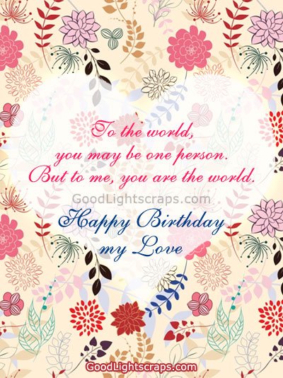 Romantic Birthday Scraps, Greetings & Ecards