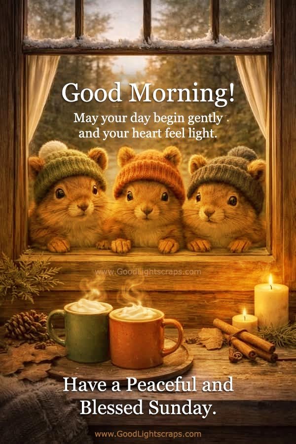 beautiful good morning image with peaceful sunday blessing message