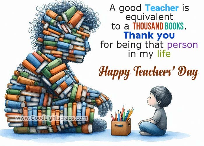 a Teachers Day thank you card with quotes
