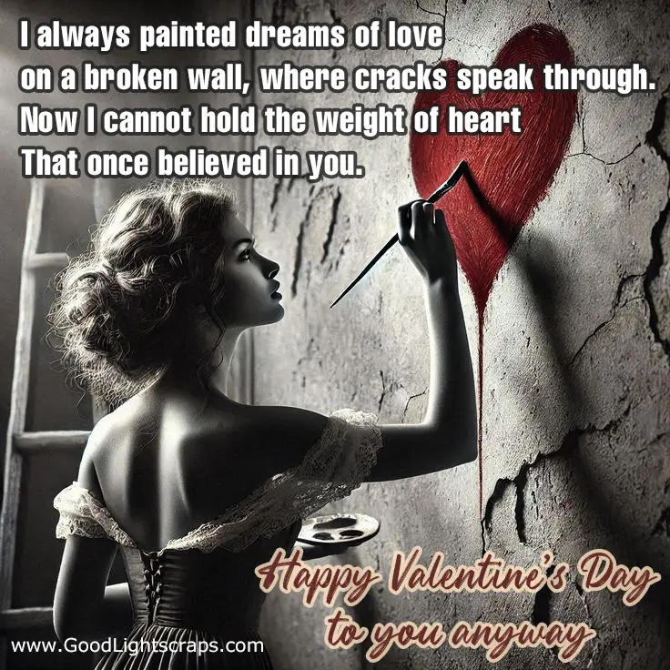 A cracked  red  heart rapped in dark, twisted barbed wire, a sad broken heart image